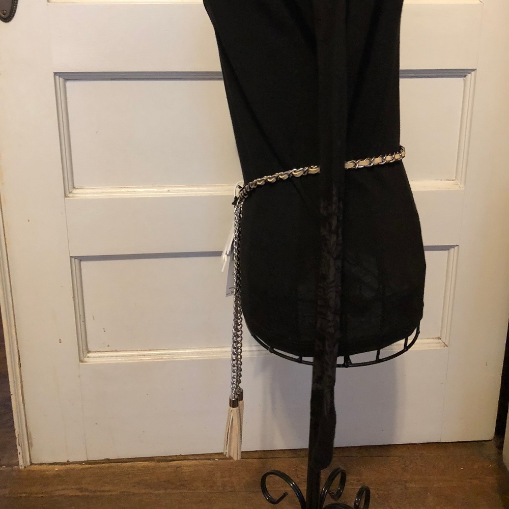 BCBGeneration Sand chain metal tassels M/L belt - Picture 4 of 8